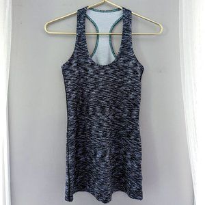 lululemon size 6 cool racerback heathered black and white